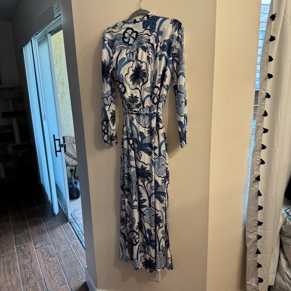 Tori Richard Home Grown Briar Maxi Dress Floral Vacation Cotton Blend Size XS - Picture 8 of 8